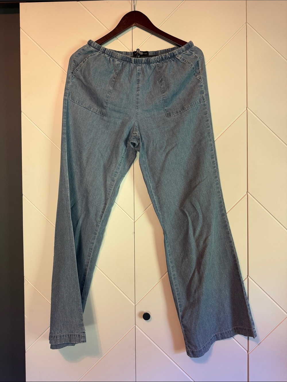 Rewash Light Blue Wide-Leg Jeans with Elastic Waist